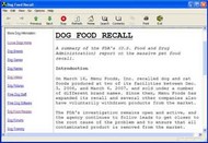 Dog Food Recall screenshot